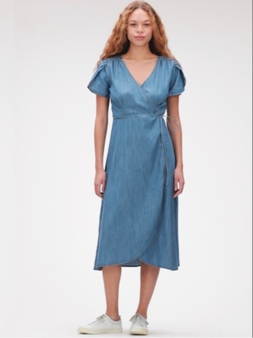 Gap Denim Wrap Dress Sz S